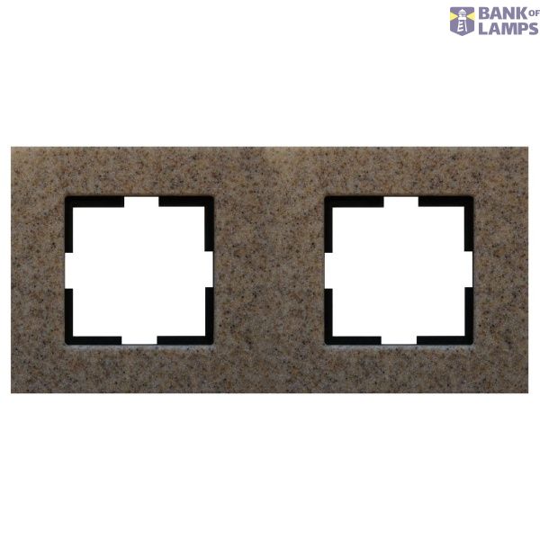 Novella Accessory Corian - Sandstone Two Gang Frame image 1