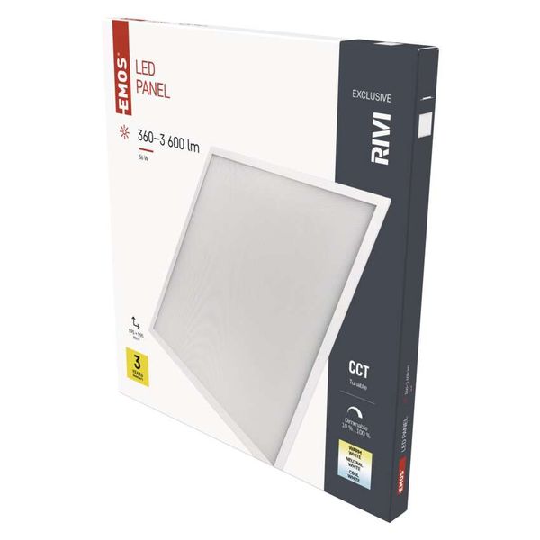RIVI 60×60 36W LED Panel Light Neutral White, CCT, UGR image 1