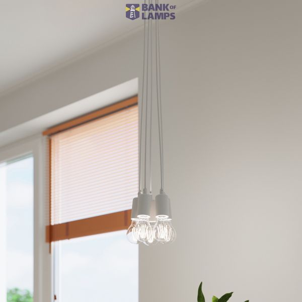 HANGING LAMP DIEGO 3 WHITE E27 3X60W IP20 image 9