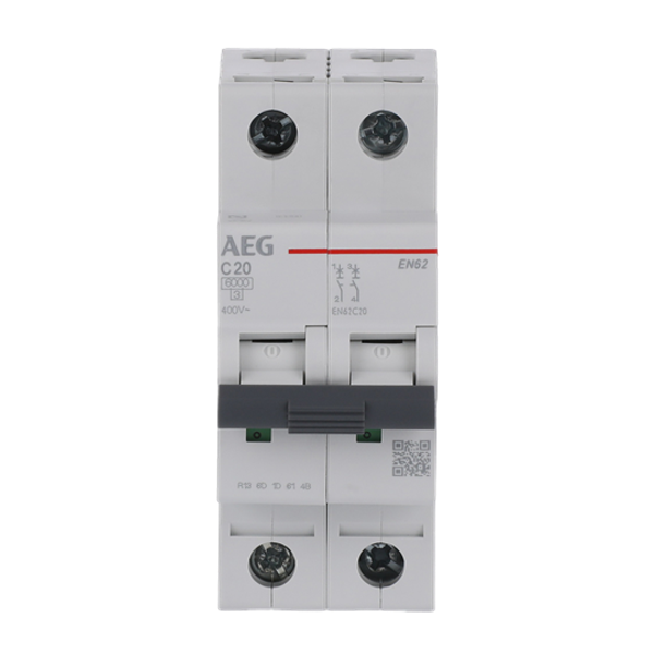 Circuit breaker 2P C Kar. 20A, 6kA image 1