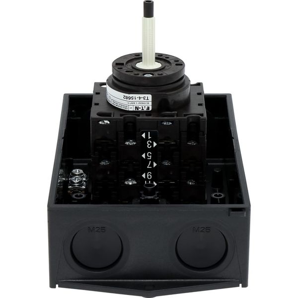 T3-4-15682/I2/SVB-SW Main switch, T3, 32 A, surface mounting, 4 contact unit(s), 6 pole, 1 N/O, 1 N/C, STOP function, With black rotary handle and locking ring, Lockable i image 40