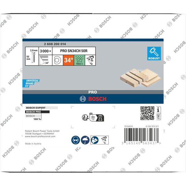 Clipped head strip nail SN34DK 75R 2.8 mm, 75 mm, bright, grooved image 3