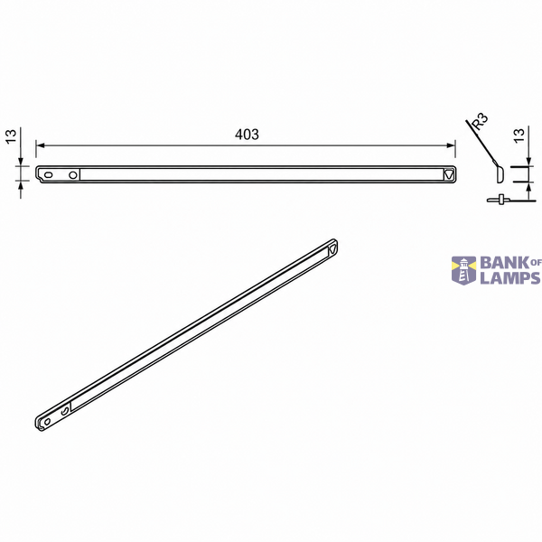 2- Wire Magnetic Track Linear Light  8W, 24V, 2700K, 120°, White image 2