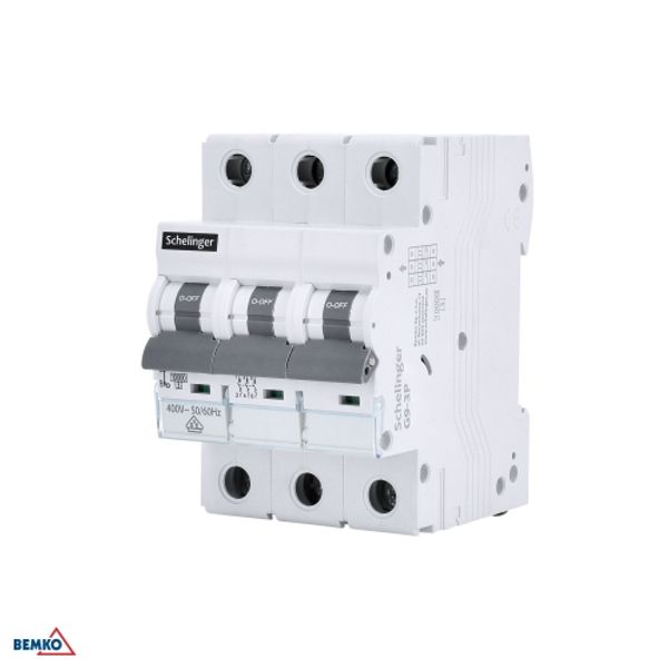 OVERCURRENT CIRCUIT BREAKER 10KA 3P C 06A VDE SCHELINGER image 1