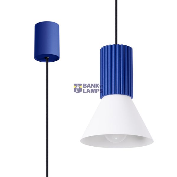 Pendant lamp ESTRIA 1 white/ultramarine image 1
