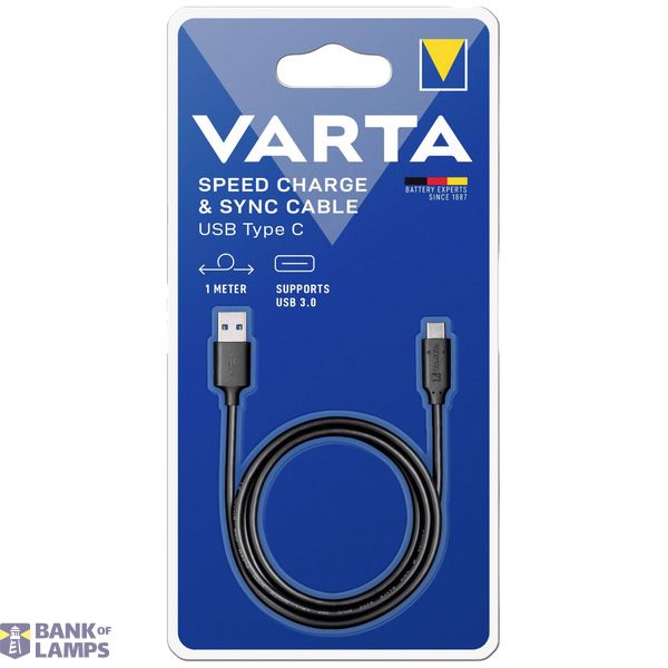 VARTA 57944 101 401 Charge&Sync Cable with USB C BL1 image 1