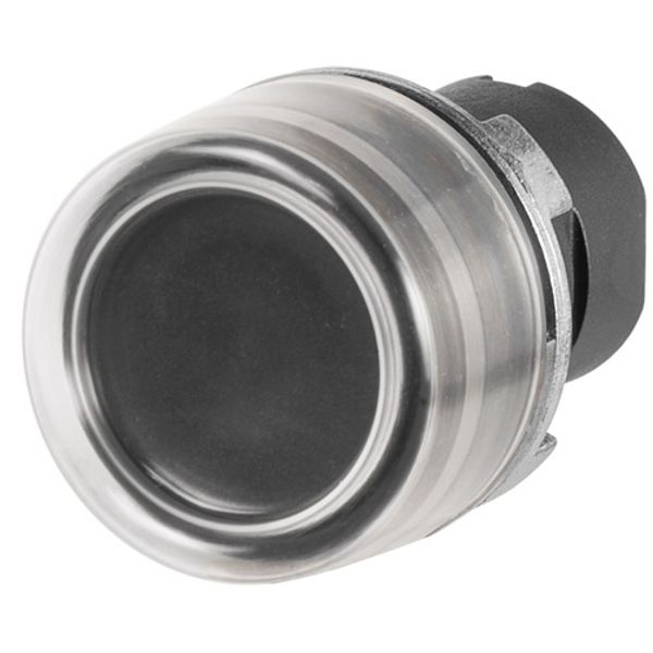 Guarded push-button, black, rubber cap image 1