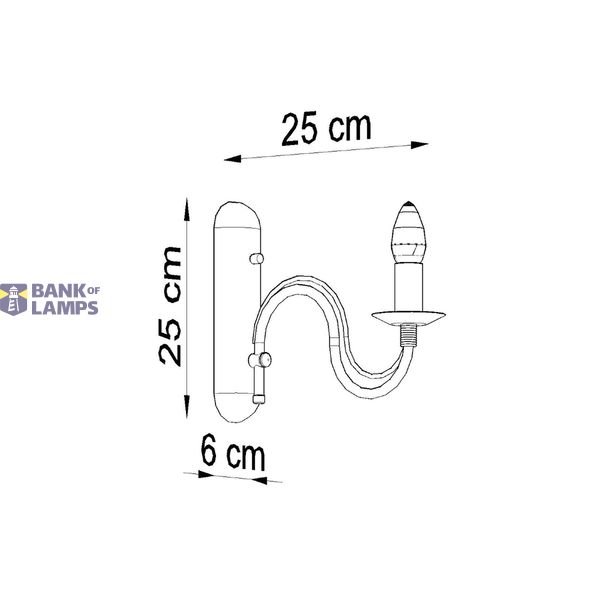 WALL LAMP MINERVA WHITE E14 1X40W IP20 image 7