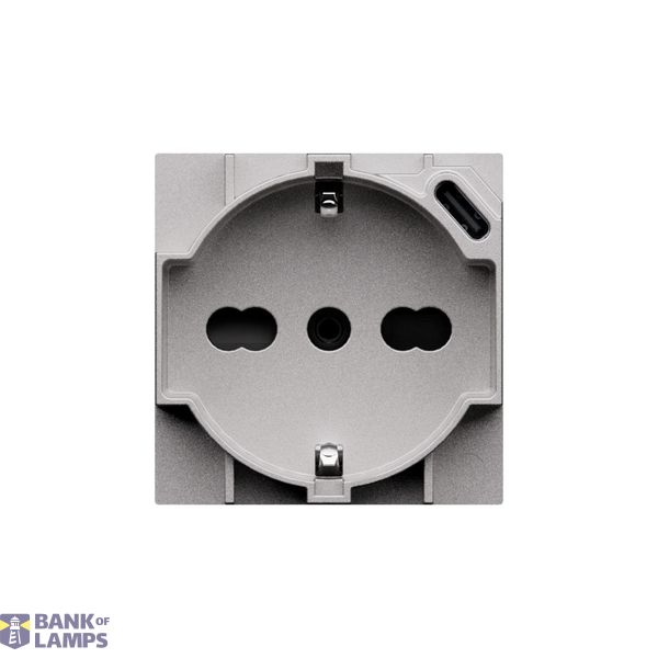 L.NOW - SOCKET P40+USB 18W TYPE C STEEL image 1