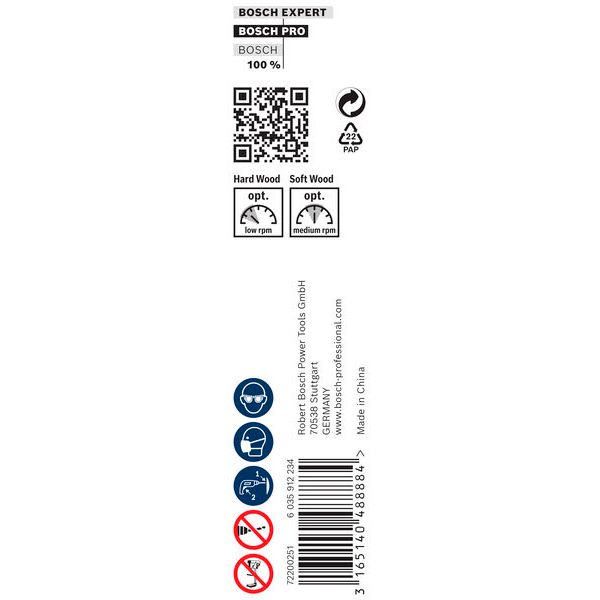 Wood auger bit, hexagon 14 x 470 x 600 mm, d 11,1 mm image 1