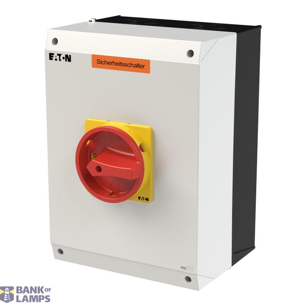 P3 Insulated enclosure, 80 A,Surface mounting, 4 pole, Form I5-SI, Red image 1