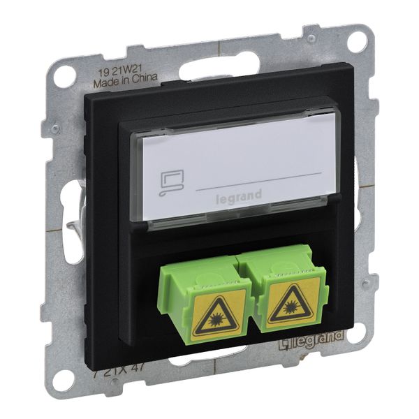 SC/APC SINGLE MODE FIBER OPTIC SOCKET BLACK image 1