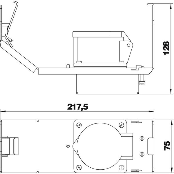 GT3 CEE16 Mounting box with CEE16 218x75x128 image 2