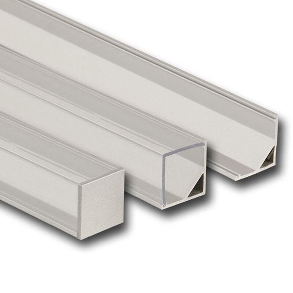 Corner aluminum profile RD, 16x16 mm, clear diffuser, complete, 1 m image 1