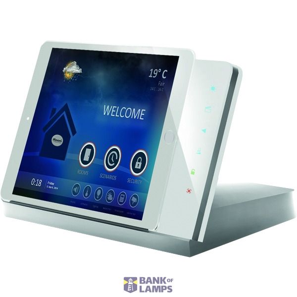 Table docking station with charging function and control function, housing green, glass cover white image 1