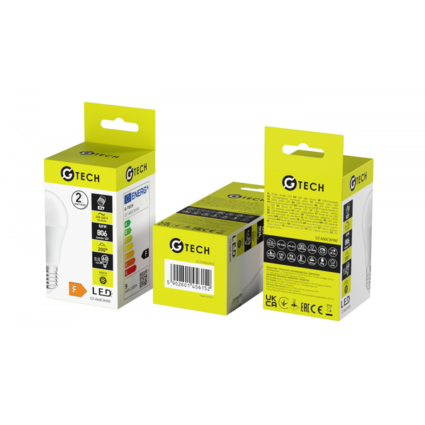 G-TECH LED Bulb E27, A60, 8.8 W, 806 lm, 6400K, AC220-240V, 200° image 2