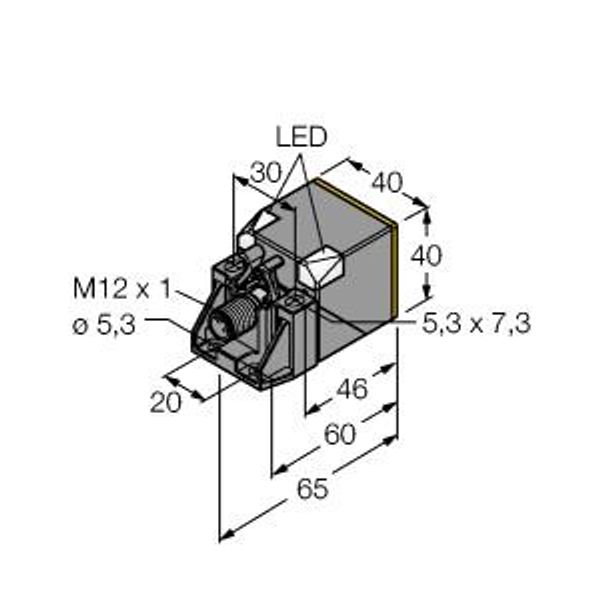 Inductive Sensor With Extended Switching Distance   NI50U-QV40-AN6X2-H1141 image 1