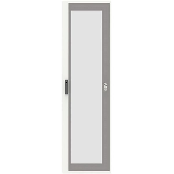 Transparent door 4PW/12GU, right, RAL7035 image 1