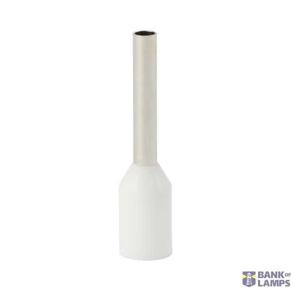 Single insulated sleeve terminal HI 1.0/10-bi white, Al/Cu image 1
