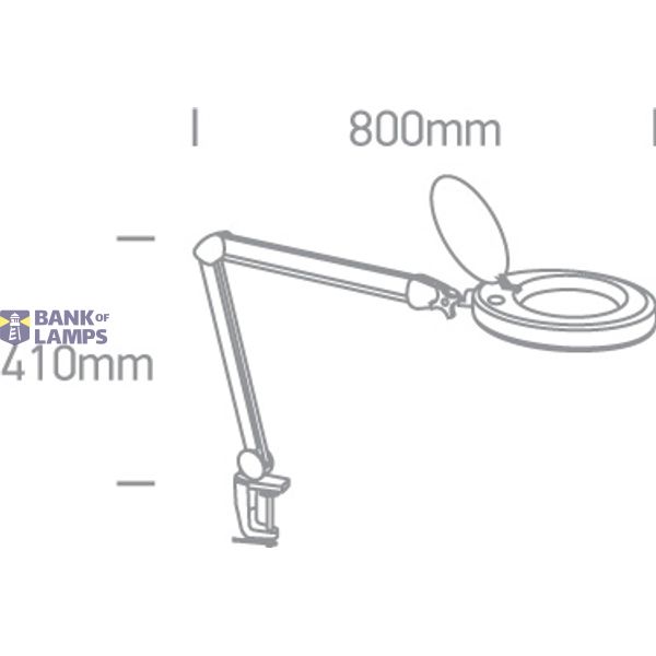 WHITE LED 8W DL 230V MAGNIFYING LENS image 4