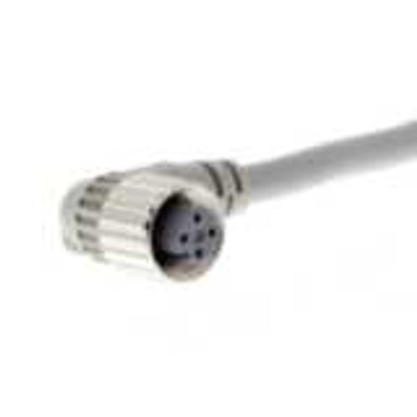 Sensor cable, M12 right-angle socket (female), 4-poles, A coded, PVC f XS2F0586A image 1