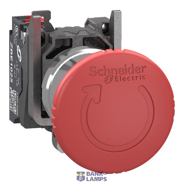 Metal D40 E-stop trigger TTR 1NC Push-in image 1