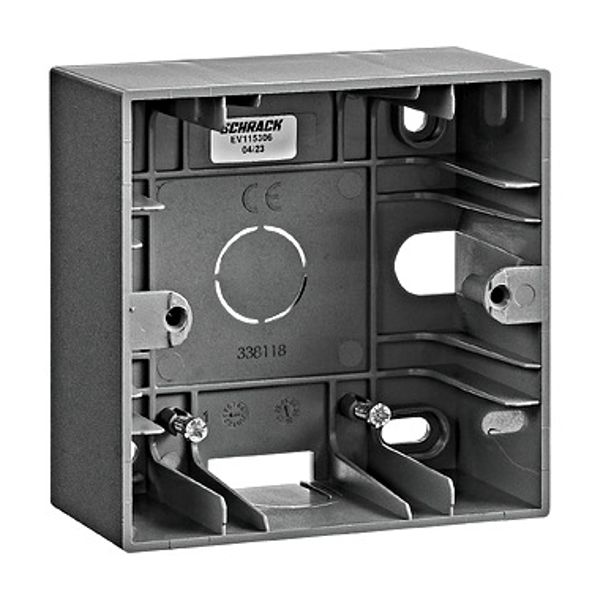 One gang wall mounting housing, anthracite image 1