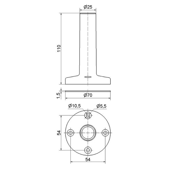 Base w. integrated tube GY image 3