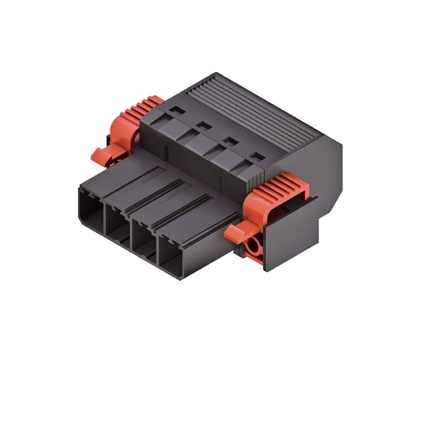 PCB plug-in connector, male plug, 7.62 mm, Number of poles: 5, 180°, PUSH IN without actuator, Tension-clamp connection, Clamping range, max. : 10 mm², Box image 1