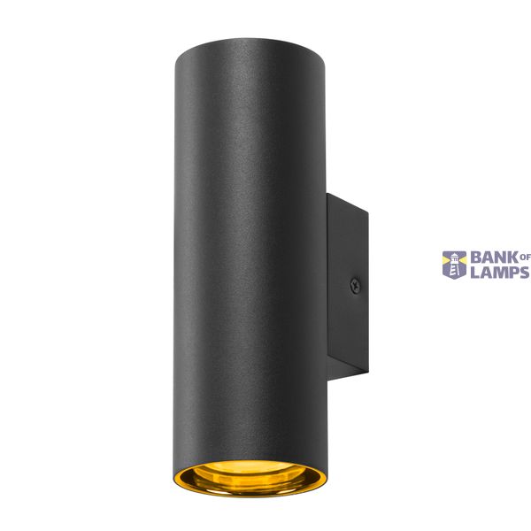 ASTO TUBE, wall-mounted light, cylindrical, GU10, 2x max. 10 W, black image 3