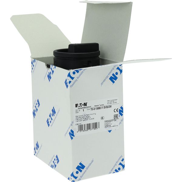 T0-3-15680/I1/SVB-SW Main switch, T0, 20 A, surface mounting, 3 contact unit(s), 3 pole + N, 1 N/O, 1 N/C, STOP function, With black rotary handle and locking ring, Lockab image 34