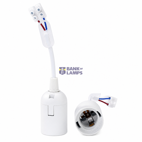 Fast Connection Lamp Holder E14 White (50pcs Bag) image 1