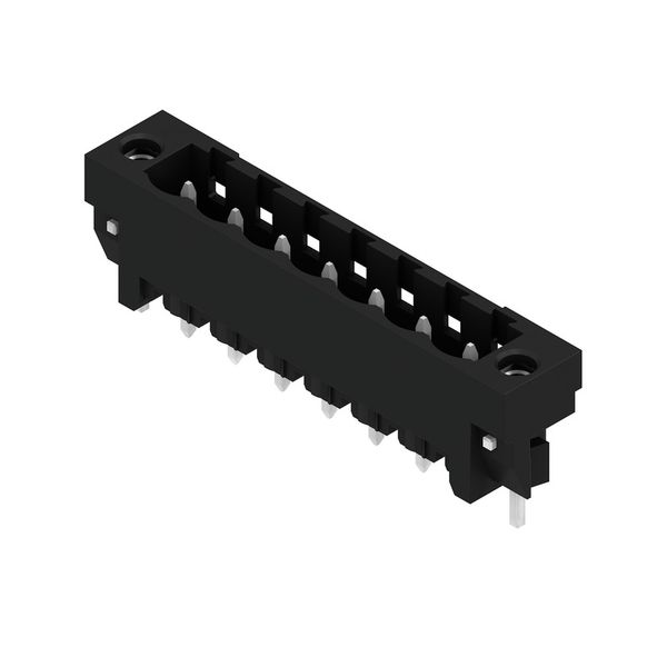 PCB plug-in connector, male header, Solder flange, THT/THR solder connection, 5.08 mm, Number of poles: 7, 180°, Solder pin length (l): 3.2 mm, tinned, black, Box image 3