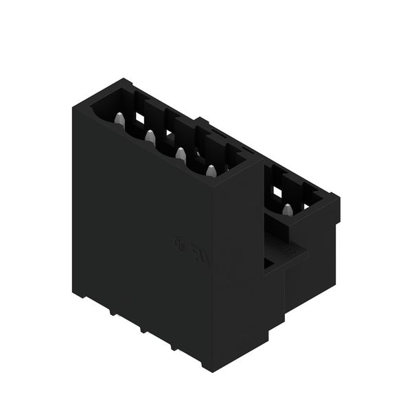 PCB plug-in connector, male header, closed side, THT/THR solder connection, 5.00 mm, Number of poles: 8, 180°, Solder pin length (l): 3.2 mm, tinned, black, Box image 2