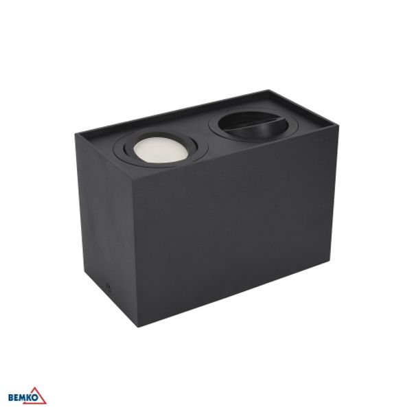 DOWNLIGHT FITTING ORTAL 182X96 2XGU10 MAX. 2x50W BLACK image 1