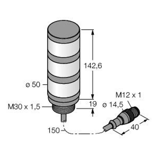 LED Signal Light Tower Light   TL50GYRQP image 1