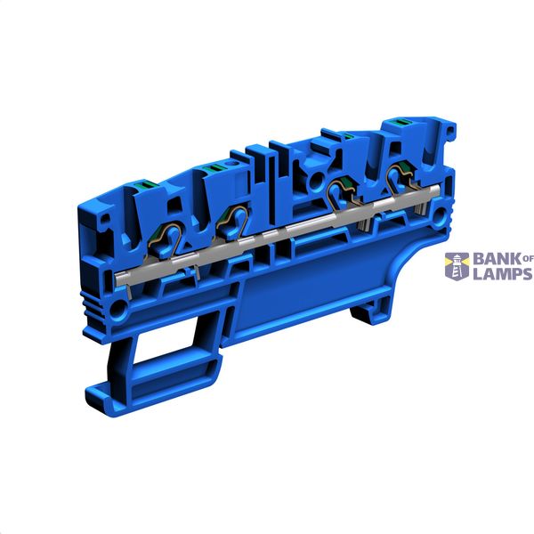 Double-level push-in terminal EFC220BL 2.5 mm² blue image 1