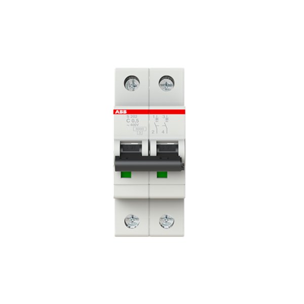 S202-C0.5 Miniature Circuit Breaker - 2P - C - 0.5 A image 4