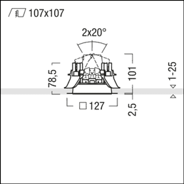 DIAMO MD GIMBAL FRAME Q1 TL WH - Installation frame image 2