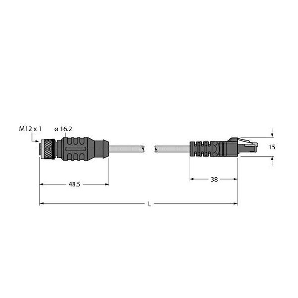 Industrial Ethernet Cable Extension Cable   RKS RJ45S 841-5M image 1