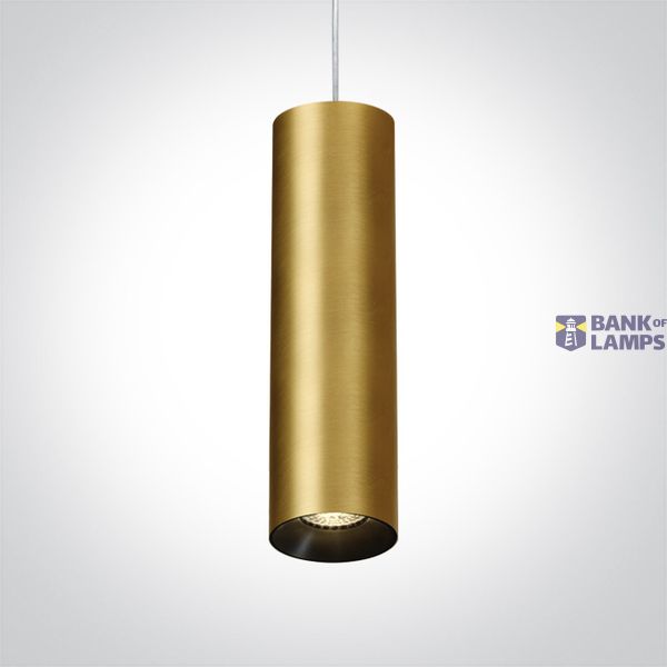 BRUSHED BRASS PENDANT GU10 10W DARK LIGHT image 1