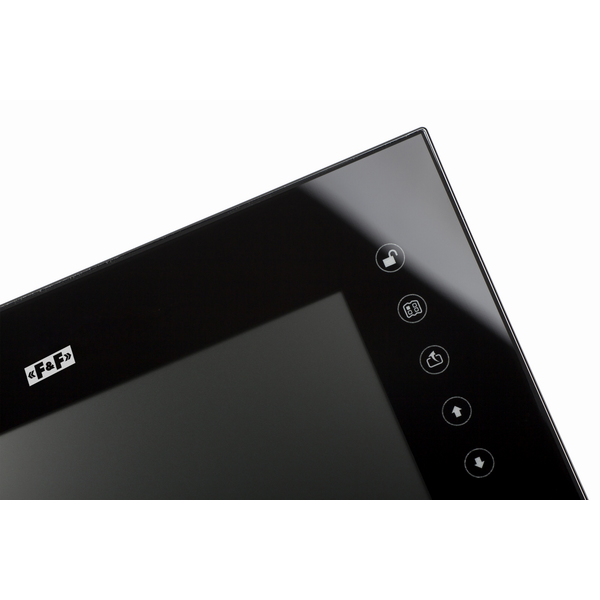 Monitor: 7" color monitor with memory, SD card port, plastic/aluminum, black + power supply image 1