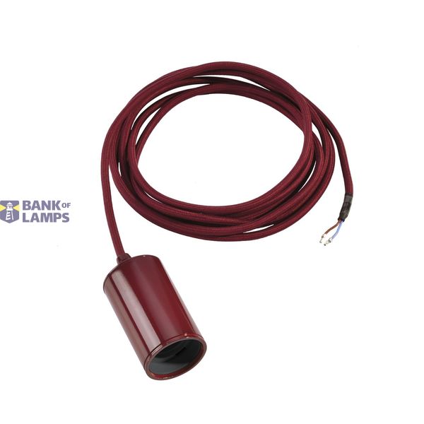 FITU E27 pendulum luminaire, E27, max. 60W, round, ruby image 3