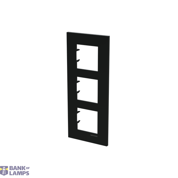 Frame 3-gang / 2+2+2-modules - Niessen logo - S - Matt Black image 2