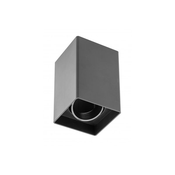 Ceiling luminaire housing RESTO, max. 10 W (LED ONLY), 80x80x125 mm, IP20, PC, black image 1
