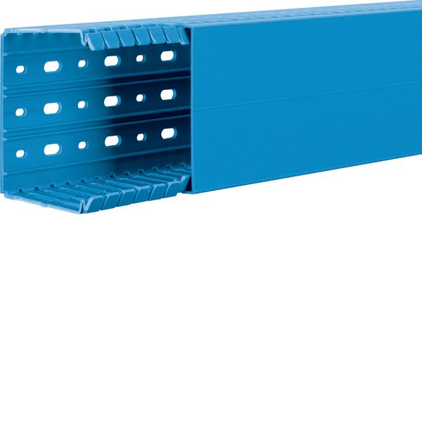 Slotted panel trunking made of PVC BA7 80x100mm blue image 2