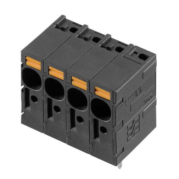 Printed circuit board terminals, 7.50 mm, Number of poles: 10, 90°, Solder pin length (l): 5 mm, tinned, black, PUSH IN without actuator, Clamping range, max. : 6 mm², Box image 1