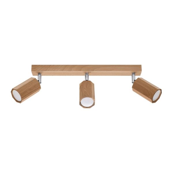 CEILING LAMP ZEKE 3 OAK GU10 3X40W IP20 image 1