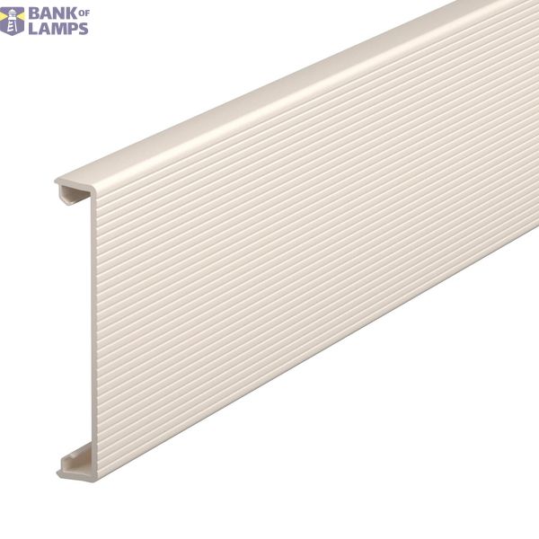 Cover fluted 80x2000mm Polyvinylchloride Cream RAL 9001 image 1