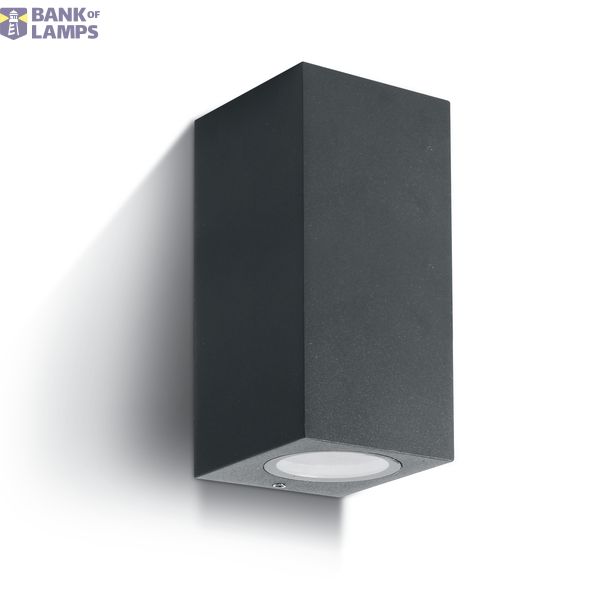 ANTHRACITE WALL LIGHT GU10 2x10W IP65 image 1